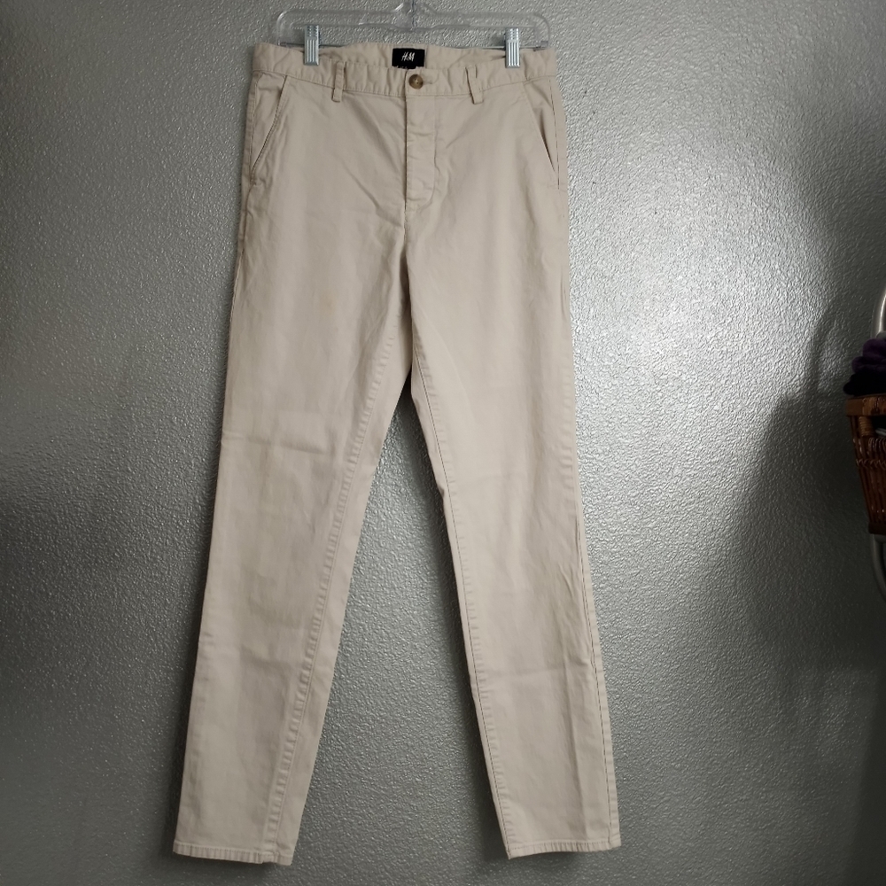 H & M Cream Jeans. Size 33R